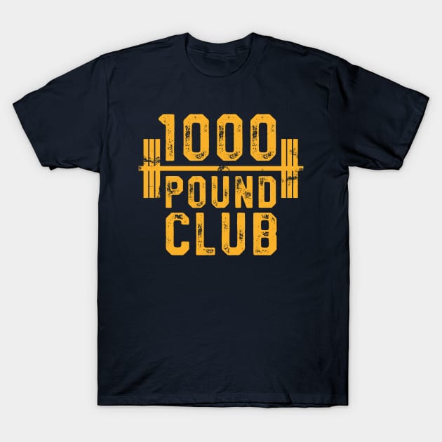 1000 Pound Club T-Shirt Powerlifting Strong Weight Training T-Shirt by 14thFloorApparel